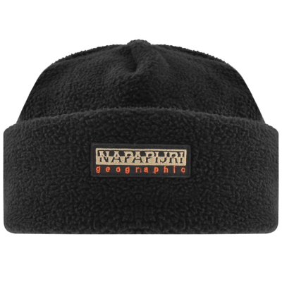 Shop Napapijri F Rock 1 Beanie Hat Black