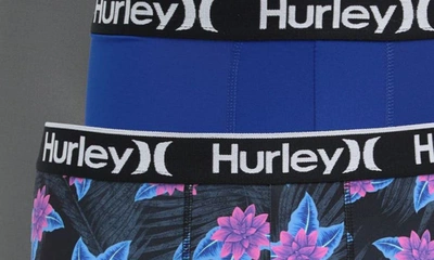 Hurley Classic 3-pack Regrind Boxer Briefs In Grey/ Purple