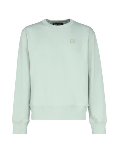 Shop Acne Studios Cotton Sweatshirt In Soft Green