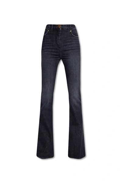 Shop Balmain Black Flared Jeans In New