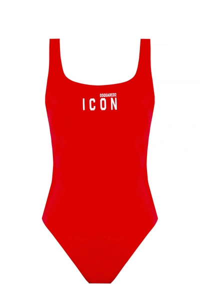 Shop Dsquared2 Red One-piece Swimsuit In New