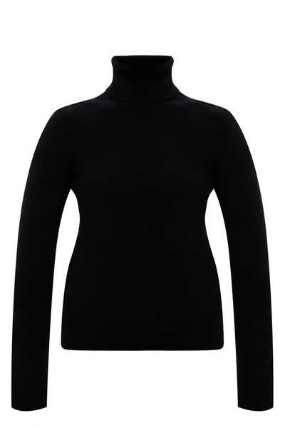 Shop Saint Laurent Black Cashmere Roll Neck Sweater In New