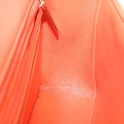 Pre-owned Chanel Matelassé Orange Leather Shoulder Bag ()