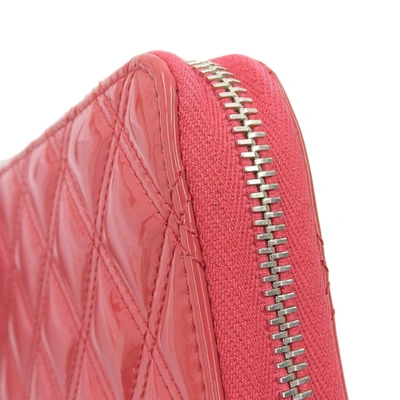 Pre-owned Chanel Portefeuille Zippé Pink Leather Wallet  ()