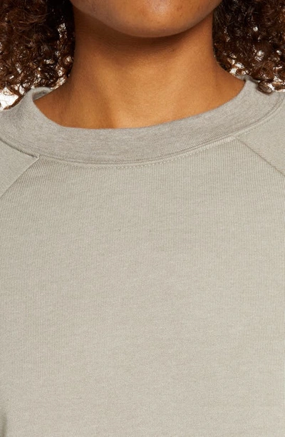 Shop Bella+canvas Raglan Sleeve Sweatshirt In Heather Stone