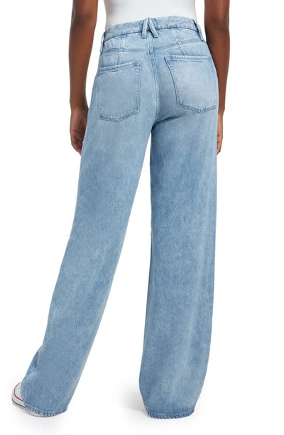 Shop Good American Weightless Good High Waist Wide Leg Jeans In Indigo396