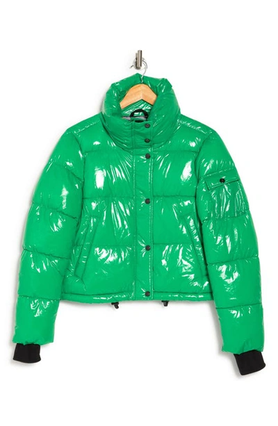 S13 Women s Icon High shine Cropped Puffer Coat In Green ModeSens