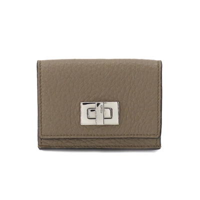 Shop Fendi Beige Leather Wallet  ()