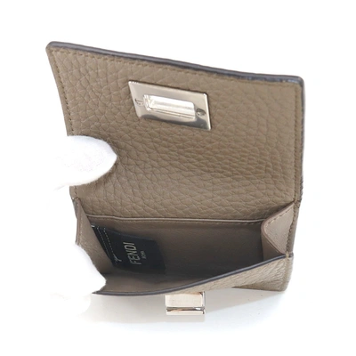 Shop Fendi Beige Leather Wallet  ()