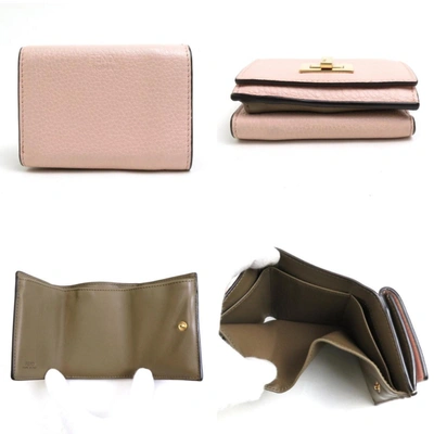 Fendi Peekaboo Pink Leather Wallet () | ModeSens