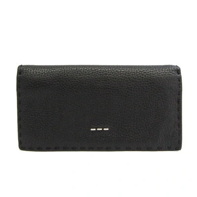 Shop Fendi Selleria Black Leather Wallet  ()
