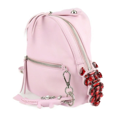 Shop Fendi Pink Leather Backpack Bag ()