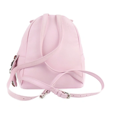 Shop Fendi Pink Leather Backpack Bag ()