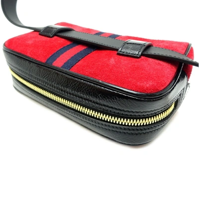 Shop Gucci -- Red Suede Shoulder Bag ()