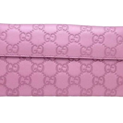 Shop Gucci Purple Leather Wallet  ()