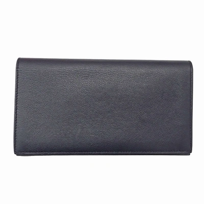 Shop Hermes Hermès Citizen Twill Black Leather Wallet  ()