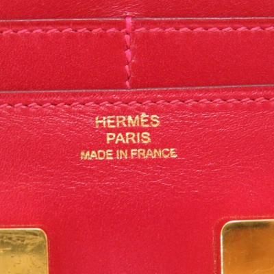 Shop Hermes Hermès Constance Red Leather Wallet  ()
