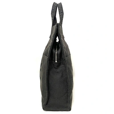 Shop Hermes Hermès Herline Black Canvas Tote Bag ()