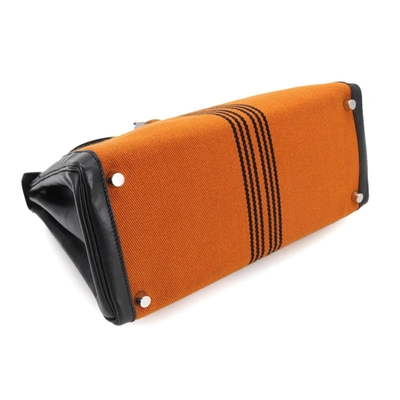 Shop Hermes Hermès Kelly 28 Orange Leather Handbag ()