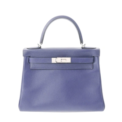 Kelly dépêches leather bag Hermès Blue in Leather - 35359311