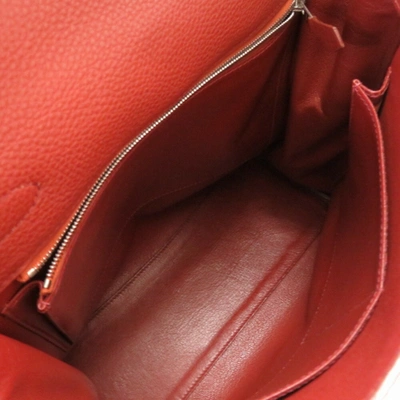 Kellyado leather backpack Hermès Red in Leather - 23906408