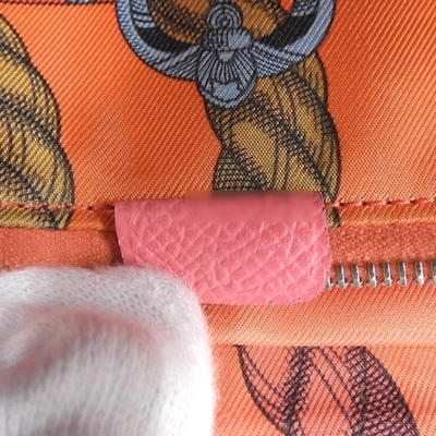 Shop Hermes Hermès Silk'in Pink Leather Wallet  ()