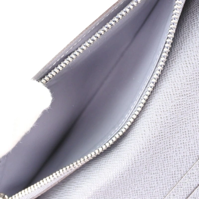 Pre-owned Louis Vuitton Brazza Grey Leather Wallet  ()