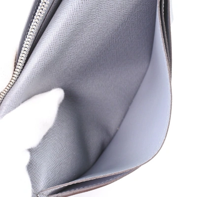 Pre-owned Louis Vuitton Brazza Grey Leather Wallet  ()