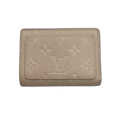 Pre-owned Louis Vuitton Compact Zip Grey Leather Wallet  ()