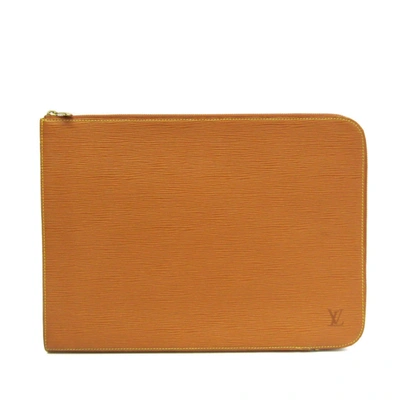 Pre-owned Louis Vuitton Gold Leather Clutch Bag ()