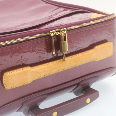Pre-owned Louis Vuitton Pegase Ou Pégase Purple Patent Leather Travel Bag ()