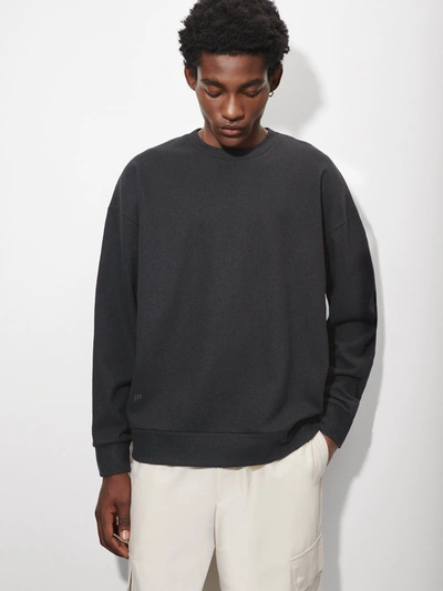 Shop Pangaia Recycled Wool Jersey Oversized Sweater — Black Xs