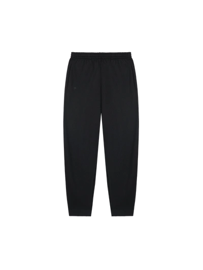 Shop Pangaia Recycled Wool Jersey Barrel-leg Track Pants In Black