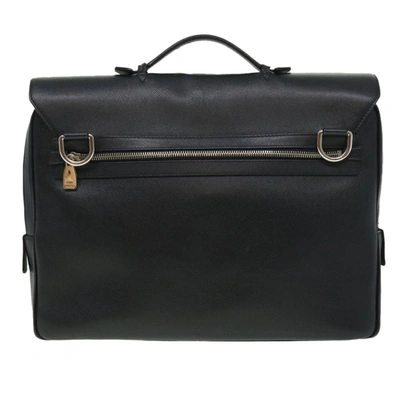Pre-owned Louis Vuitton Vasili Black Leather Shoulder Bag ()