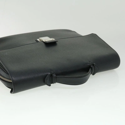 Pre-owned Louis Vuitton Vasili Black Leather Shoulder Bag ()