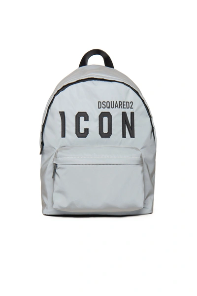 Shop Dsquared2 Reflective Backpack With Icon Logo In Grey