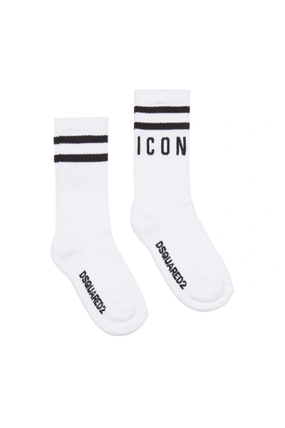 Shop Dsquared2 Socks With Icon Logo In White