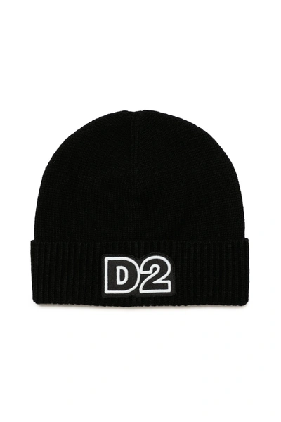 Shop Dsquared2 Wool-blend Beanie With Patch In Black