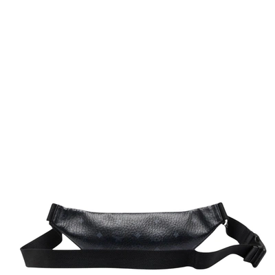 MCM Vertical Canvas Shoulder Bag in Black