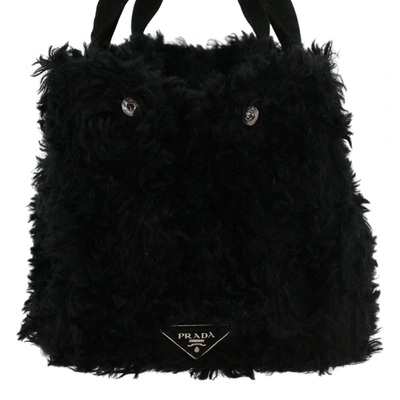 Prada Black Fur Handbag ()