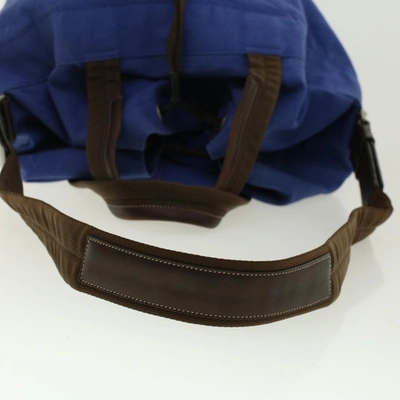 Shop Prada Blue Canvas Shoulder Bag ()