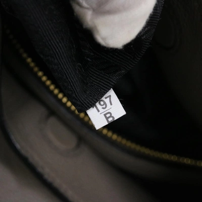 Shop Prada Grey Leather Shoulder Bag ()