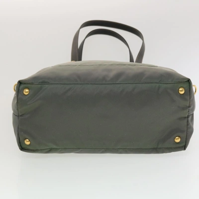 Shop Prada Grey Synthetic Shoulder Bag ()