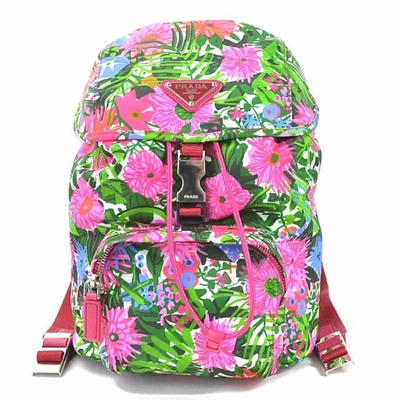 Shop Prada Multicolour Synthetic Backpack Bag ()