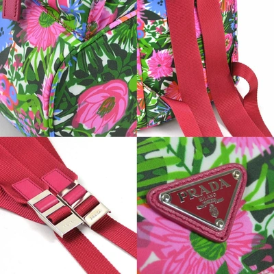 Shop Prada Multicolour Synthetic Backpack Bag ()
