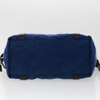 Shop Prada Navy Synthetic Shoulder Bag ()