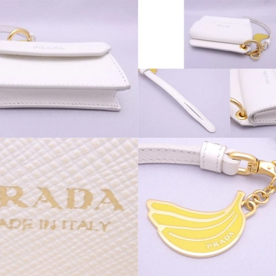 Shop Prada White Canvas Wallet  ()