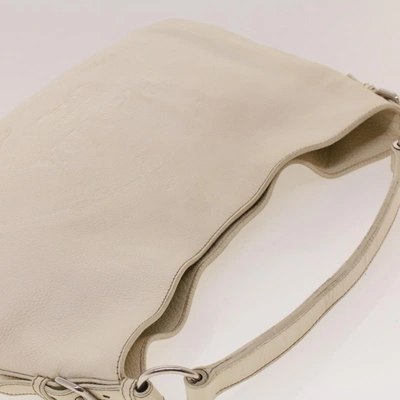 Shop Prada White Leather Shoulder Bag ()
