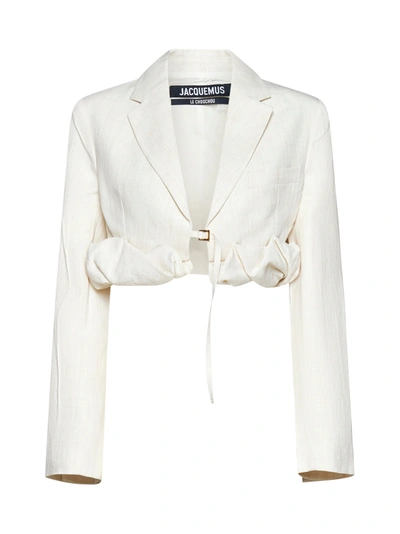 Shop Jacquemus Blazer In Off White