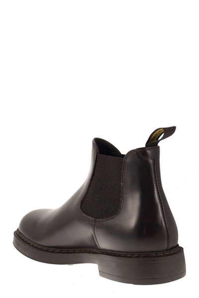 Shop Doucal's Chelsea Leather Ankle Boot In Brown
